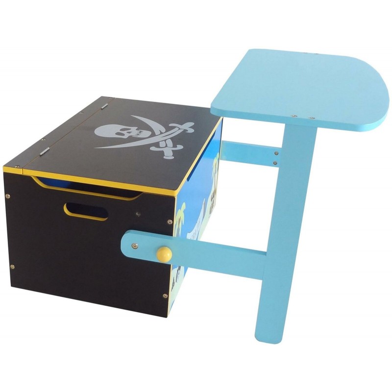 Mobilier 2 in 1 pentru depozitare jucarii Blue Pirate image 2