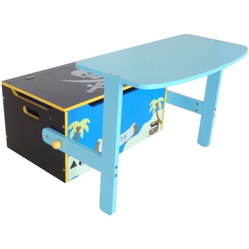 Mobilier 2 in 1 pentru depozitare jucarii Blue Pirate image 3