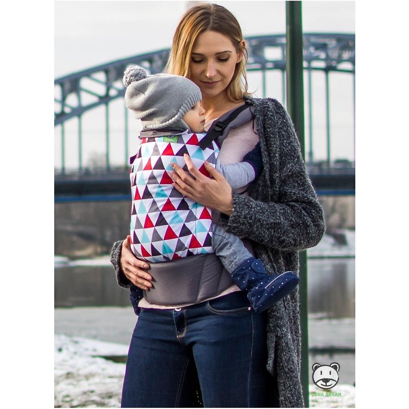 Luna Dream - Marsupiu ergonomic 2 in 1, Red Triangles image 5