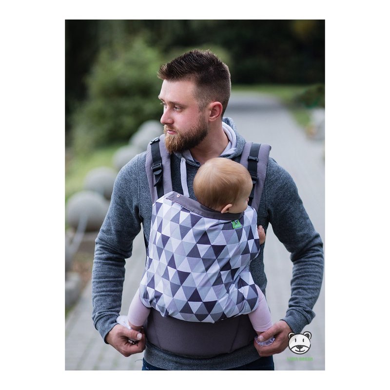 Luna Dream - Marsupiu ergonomic 2 in 1, Grey Triangles
