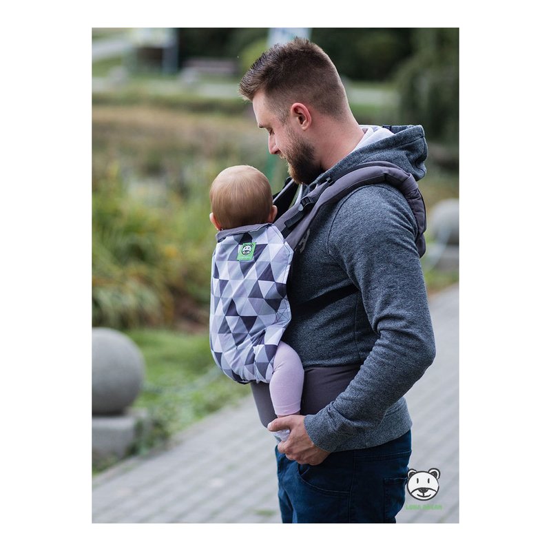 Luna Dream - Marsupiu ergonomic 2 in 1, Grey Triangles image 2