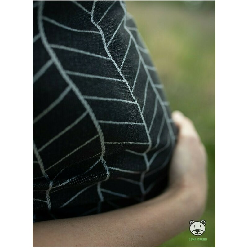 Luna Dream - Sling cu inel 2.1 m, Grey Weave Jacquard image 4