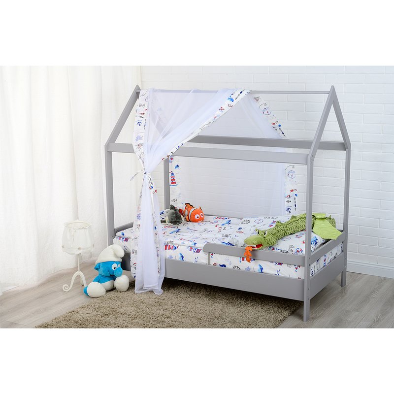 BabyNeeds - Lenjerie patut 3 piese 160x80 cm, Aventura pe mare, Albastru image 6