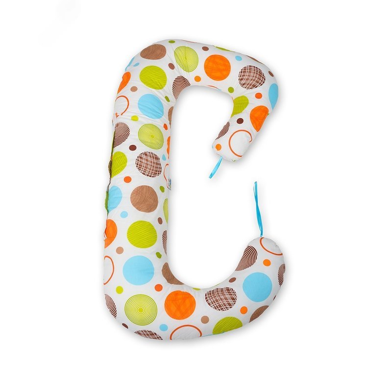 BabyNeeds - Perna 3 in 1 pentru gravide si bebelusi Soft Plus, Cerculete colorate