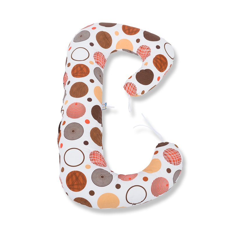 BabyNeeds - Perna 3 in 1 pentru gravide si bebelusi Soft Plus, Cerculete maro