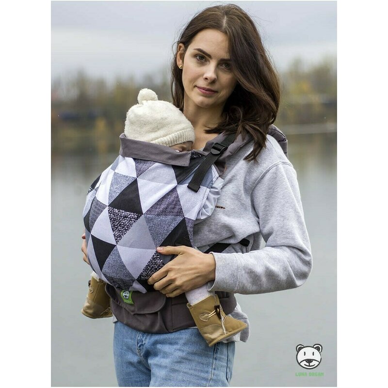 Luna Dream - Marsupiu ajustabil Grow Up, Grey Triangles image 2