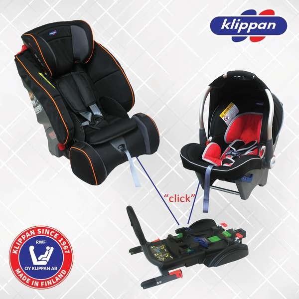 Scaun auto Klippan TRIOFIX COMFORT 9-36 KG cu BAZA ISOFIX Black/Orange image 2