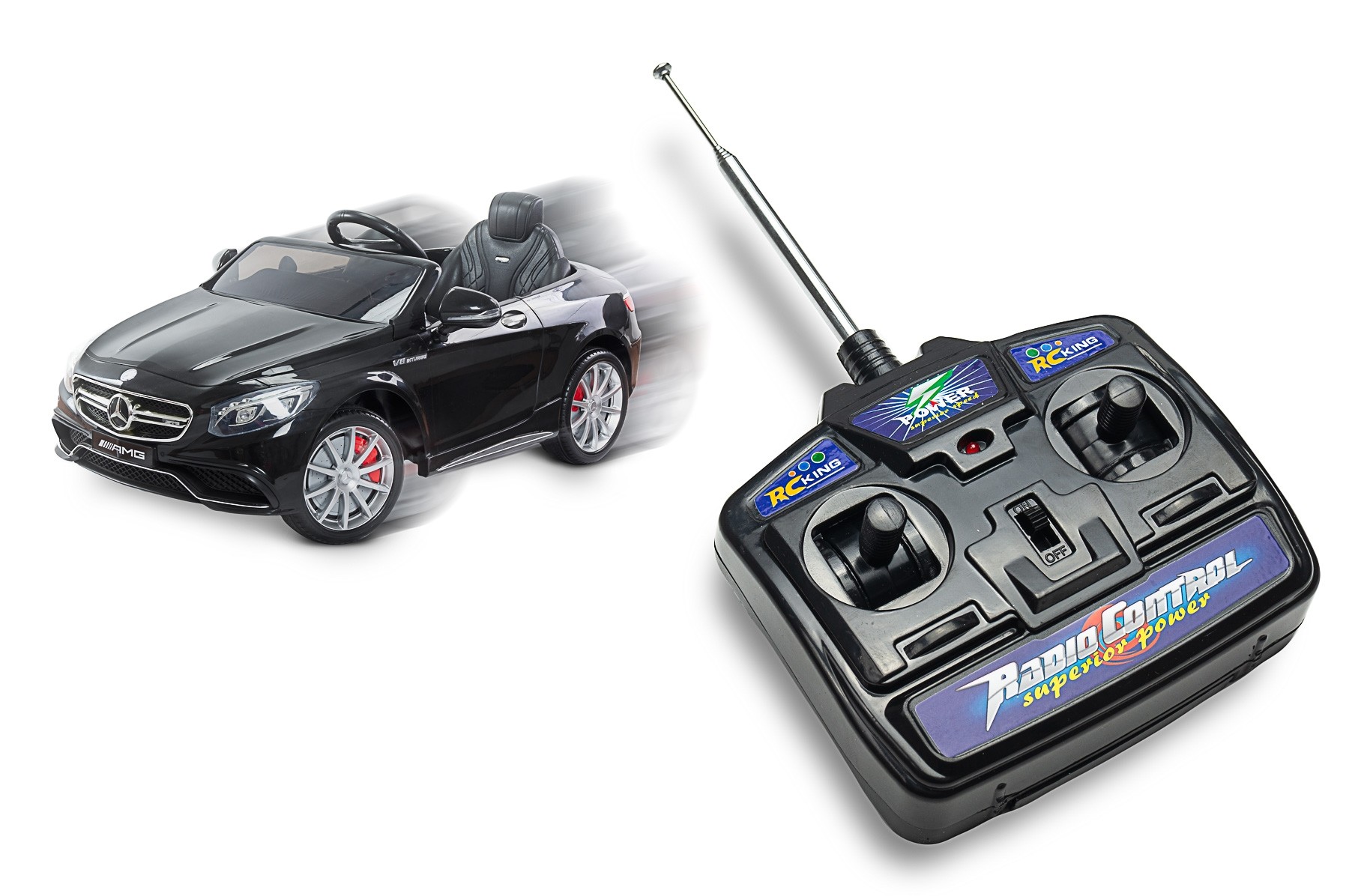 Masinuta electrica cu telecomanda Toyz MERCEDES-BENZ S63 AMG 12V Black image 9