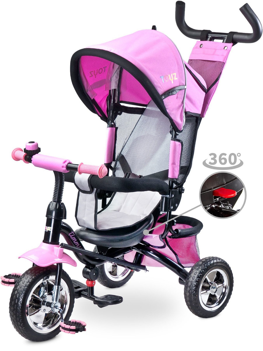 Tricicleta cu maner si scaun reversibil Toyz TIMMY Pink