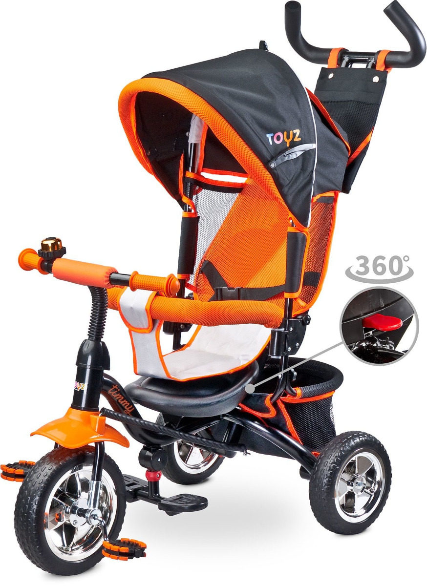 Tricicleta cu maner si scaun reversibil Toyz TIMMY Orange