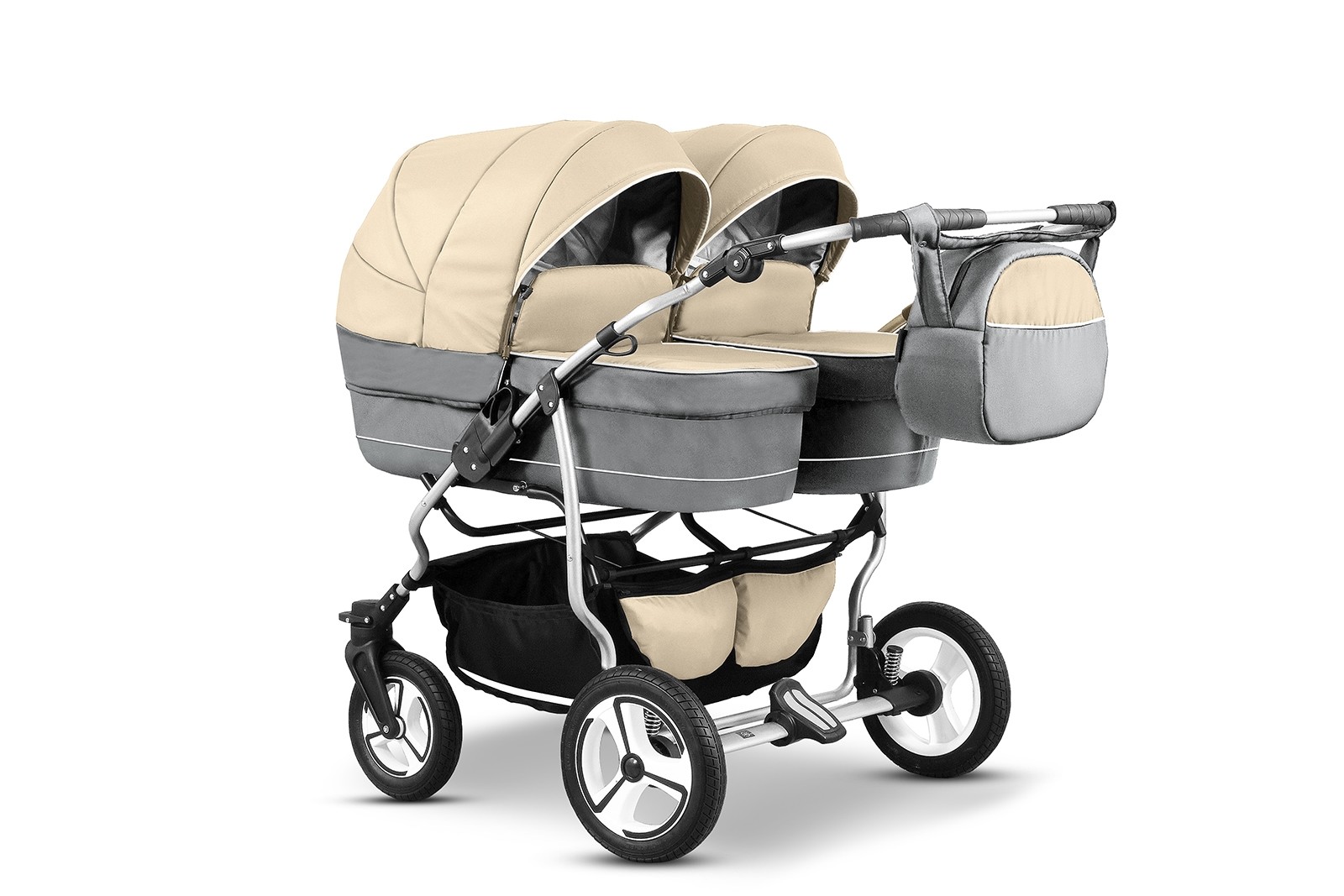 Carucior pentru gemeni Mikado TWIN T-14 3 in 1 image 2