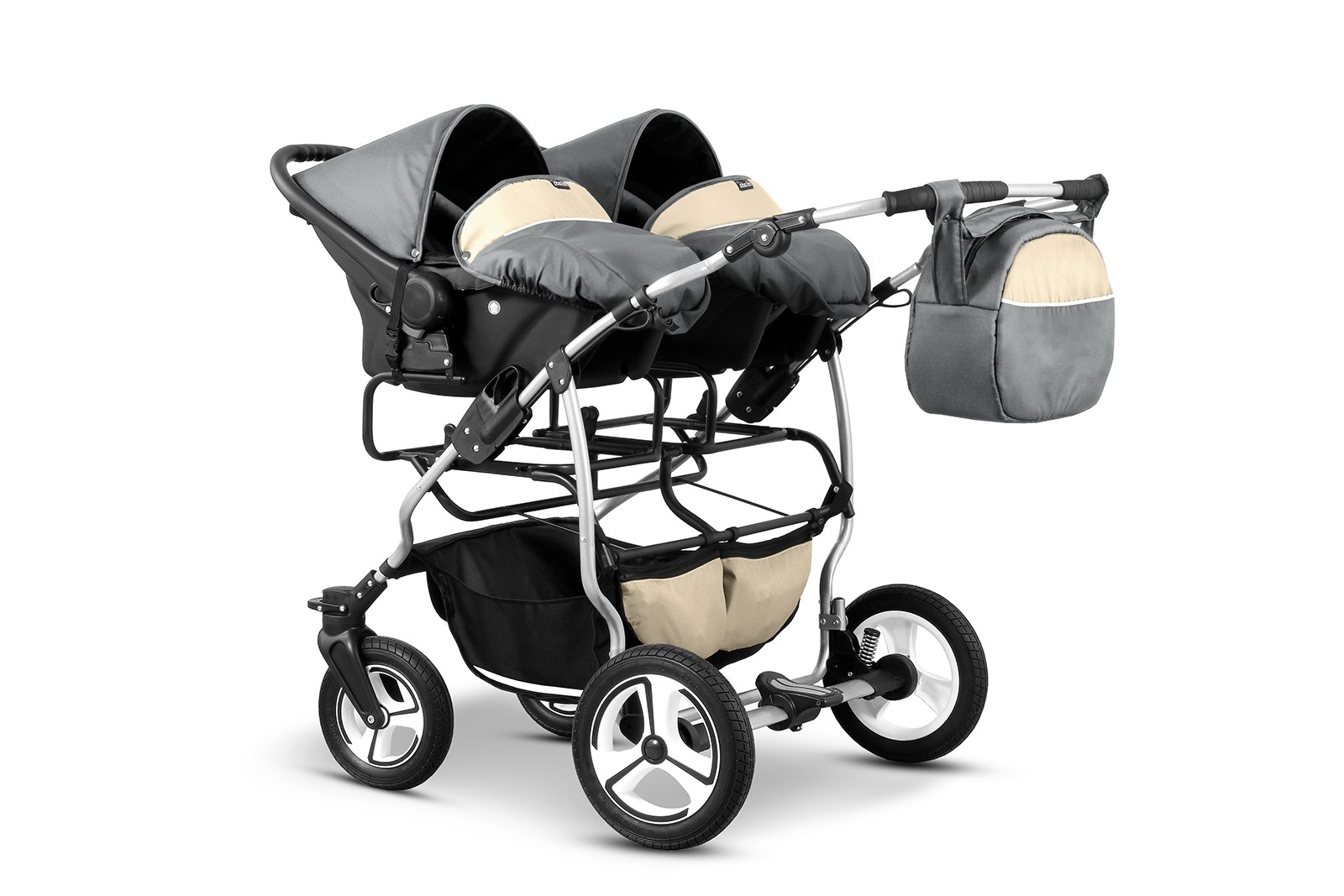 Carucior pentru gemeni Mikado TWIN T-14 3 in 1 image 3