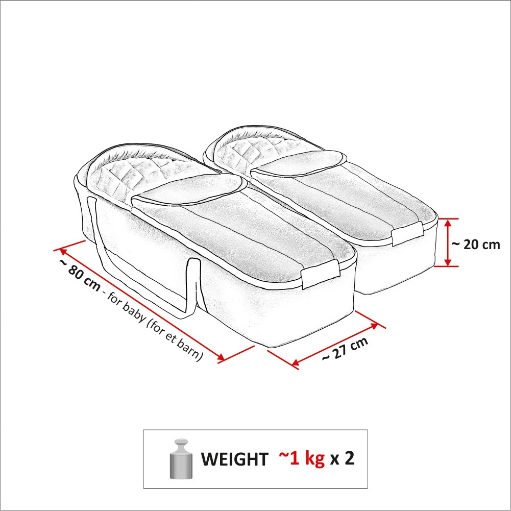 Carucior pentru gemeni Mikado DUET LUX D-06 3 in 1 image 2