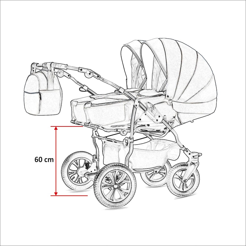 Carucior pentru gemeni Mikado DUET LUX D-06 3 in 1 image 3