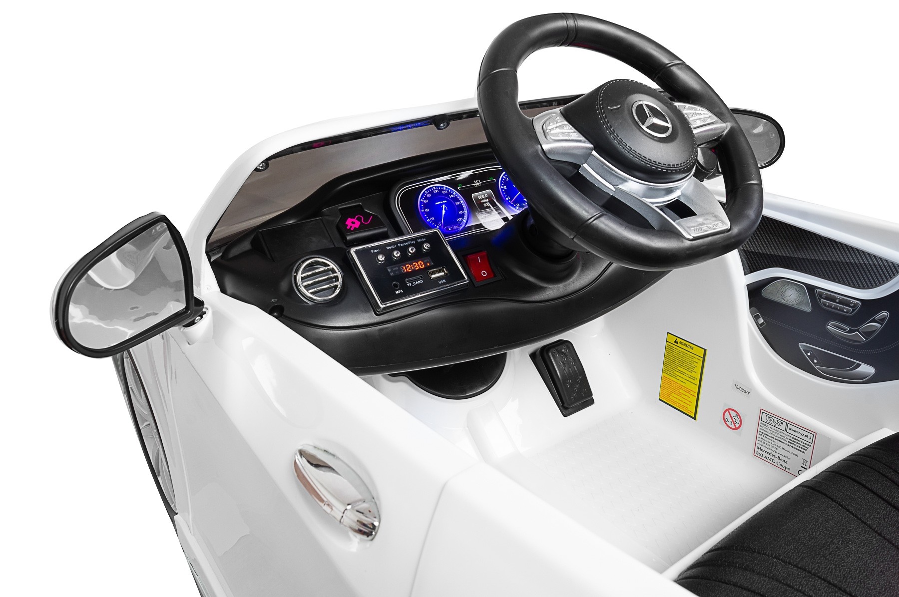 Masinuta electrica cu telecomanda Toyz MERCEDES-BENZ S63 AMG 12V White image 6