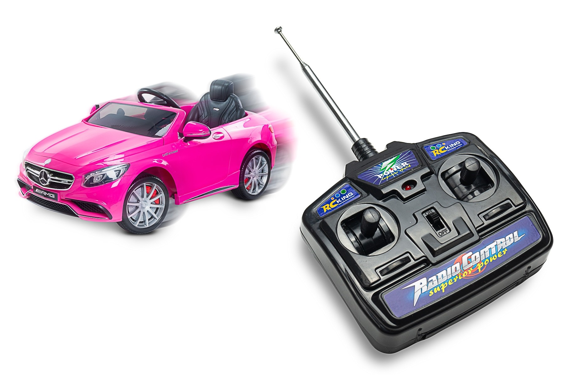 Masinuta electrica cu telecomanda Toyz MERCEDES-BENZ S63 AMG 12V Pink image 10