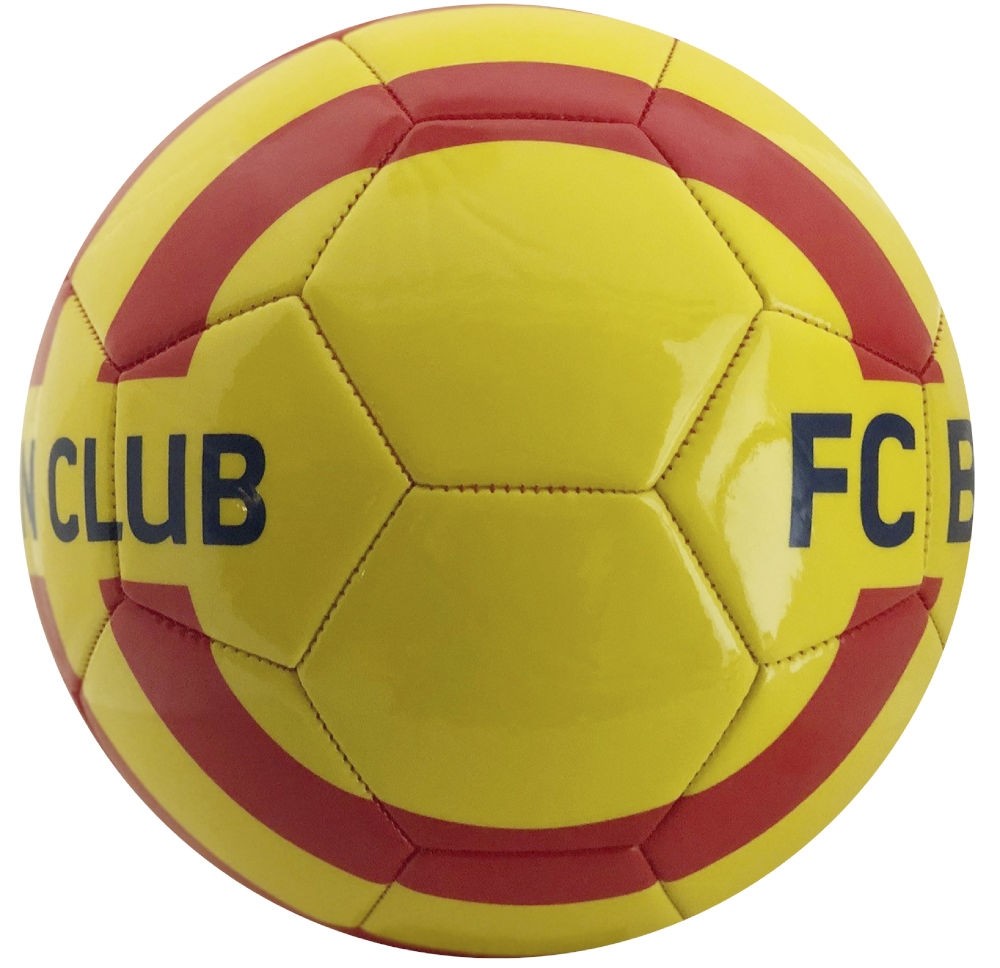 Minge de fotbal FC Barcelona CATALUNYA Yellow Red Stripes marimea 5
