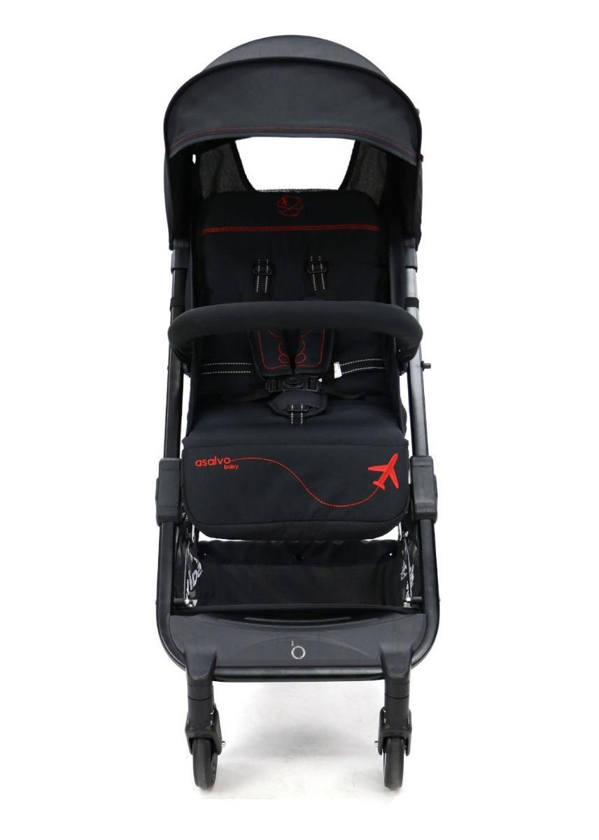 Carucior de calatorie troller ultracompact Asalvo FLIGHT -TRAVEL+ Black/Red image 2