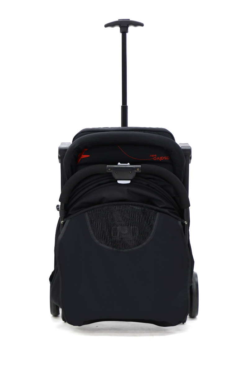 Carucior de calatorie troller ultracompact Asalvo FLIGHT -TRAVEL+ Black/Red image 3