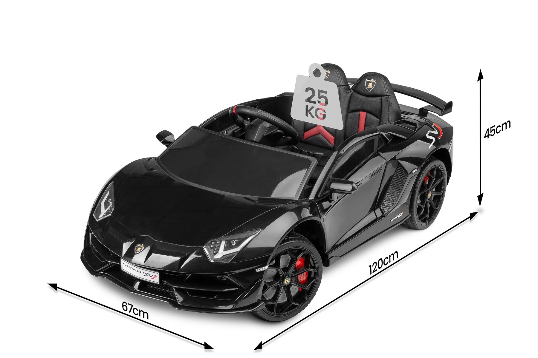 Masinuta electrica cu telecomanda Toyz Lamborghini Aventador SVJ 12V Black image 1