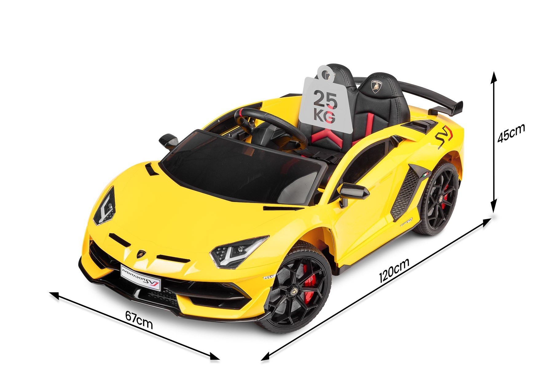 Masinuta electrica cu telecomanda Toyz Lamborghini Aventador SVJ 12V Yellow image 1