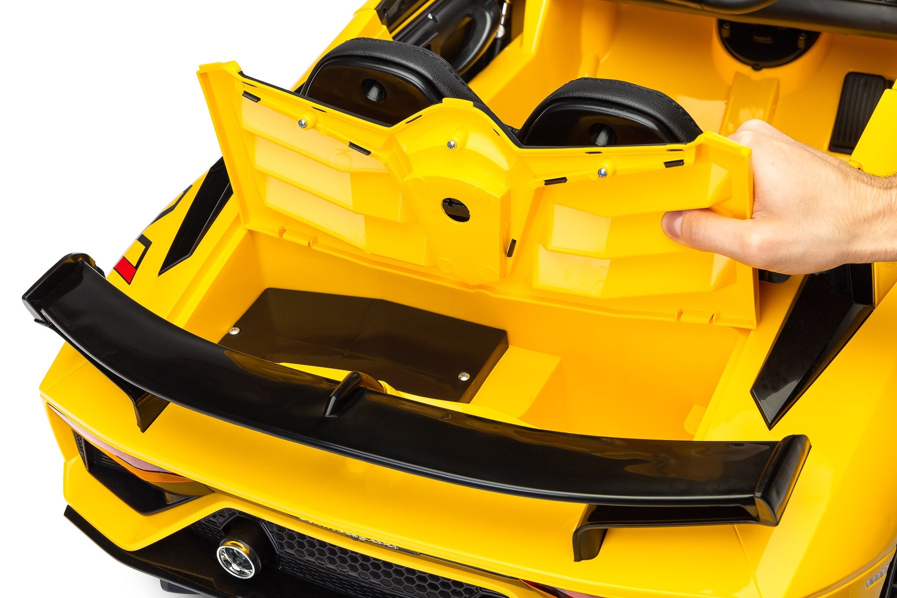 Masinuta electrica cu telecomanda Toyz Lamborghini Aventador SVJ 12V Yellow image 6