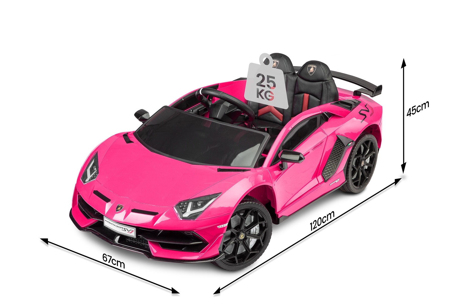 Masinuta electrica cu telecomanda Toyz Lamborghini Aventador SVJ 12V Pink image 1