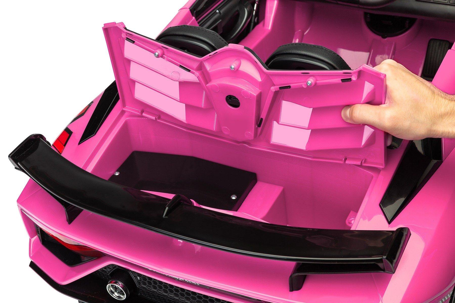 Masinuta electrica cu telecomanda Toyz Lamborghini Aventador SVJ 12V Pink image 6