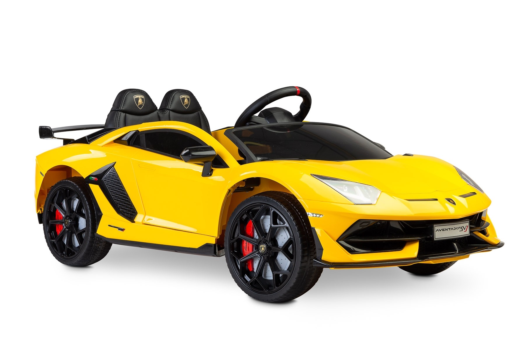 Masinuta electrica cu telecomanda Toyz Lamborghini Aventador SVJ 12V Yellow image 17