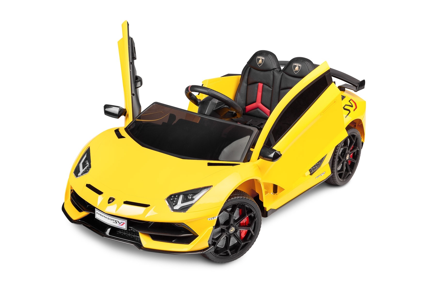 Masinuta electrica cu telecomanda Toyz Lamborghini Aventador SVJ 12V Yellow image 18