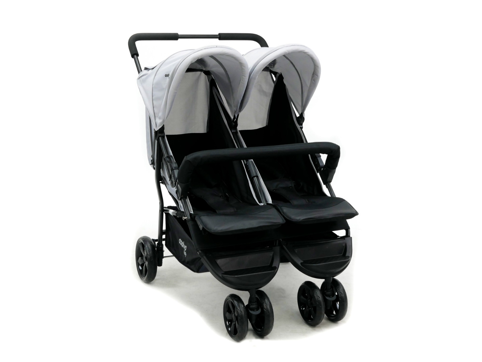 Carucior sport pentru gemeni Asalvo DOUBLE DINAMIC Anthracite image 1