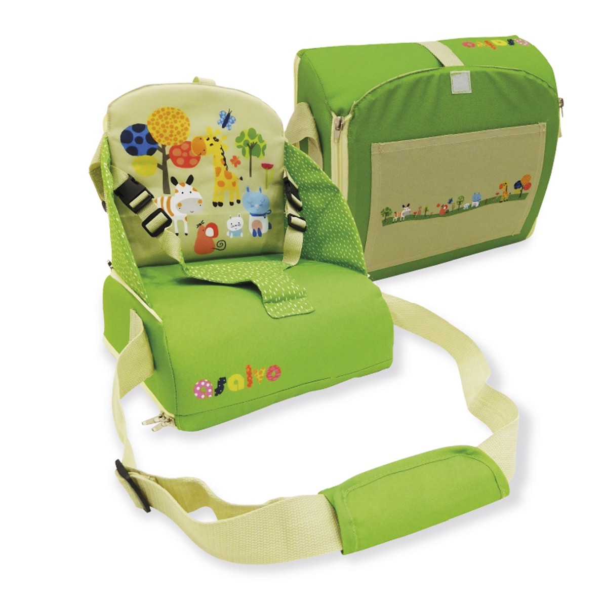 Scaun de masa booster portabil Asalvo GO ANYWHERE jungle image 2