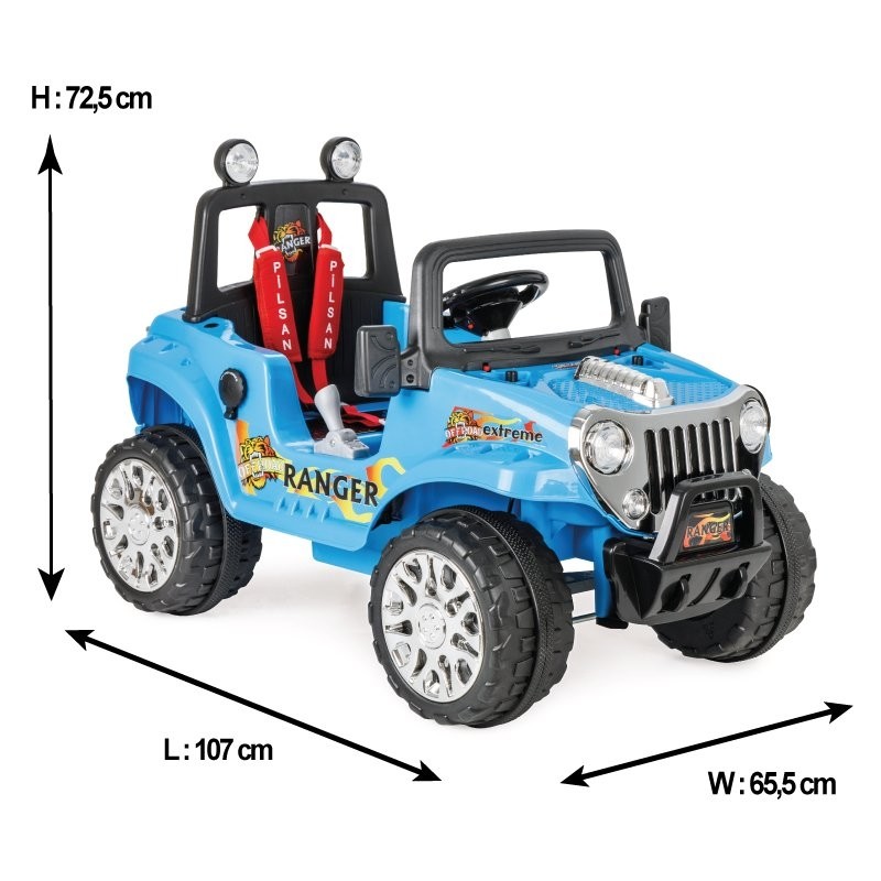 Jeep electric cu telecomanda Pilsan RANGER 12V Albastru