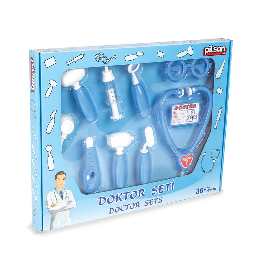 Set doctor cu 11 piese albastru Pilsan 