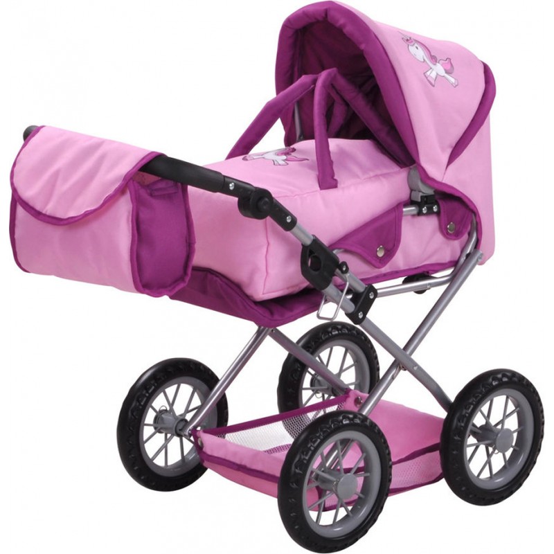 Carucior 2 in 1 pentru papusi Ruby Unicorn