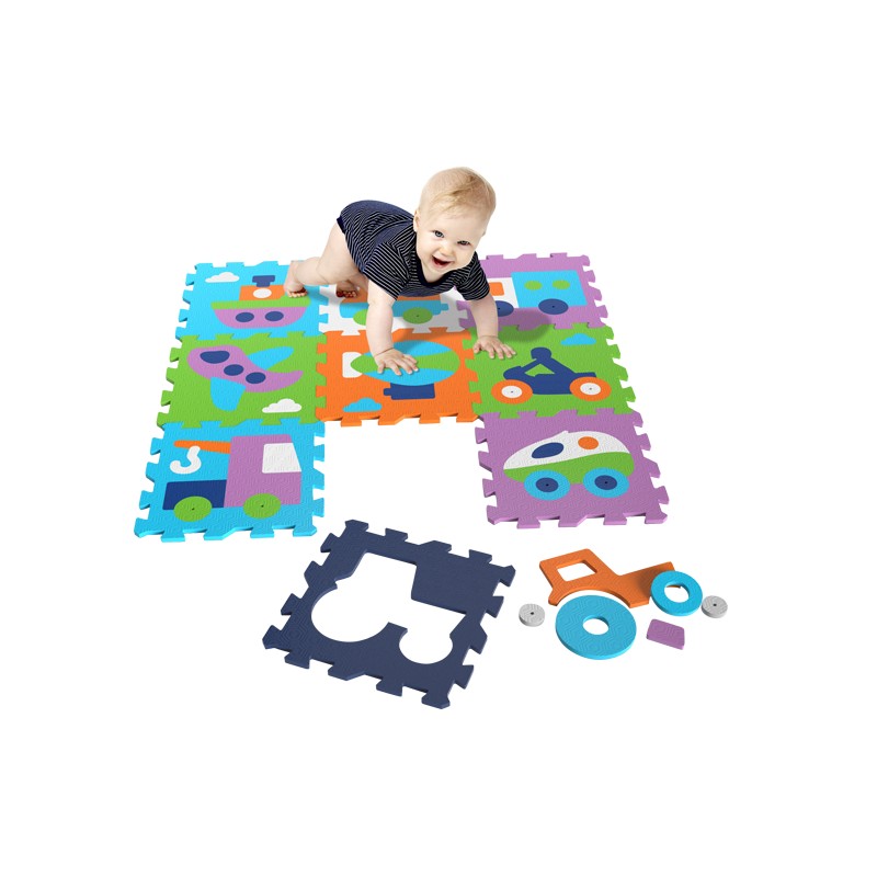 Covor puzzle din spuma Vehicles 9 piese