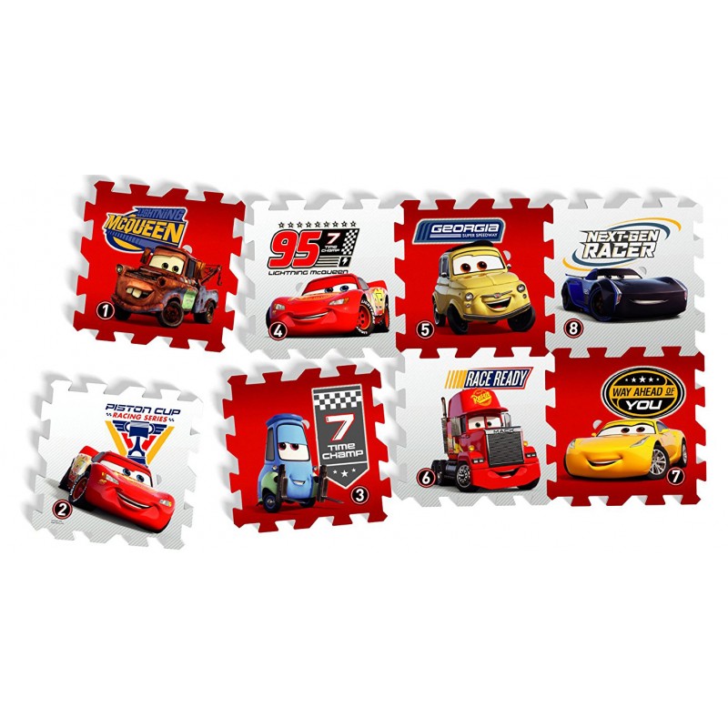 Covor puzzle din spuma Cars 3 Race of a Lifetime 8 piese image 1