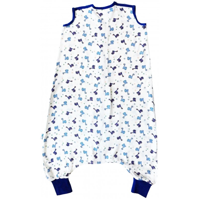 Sac de dormit cu picioruse Bamboo Blue Dinosaurs 2-3 ani 0.5 Tog image 1