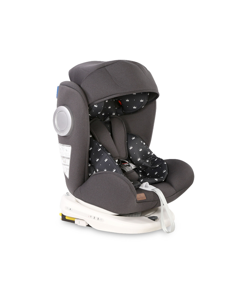 Scaun auto, Lusso SPS, Isofix, rotativ 360 grade, 0-36 kg, Black Crowns image 2