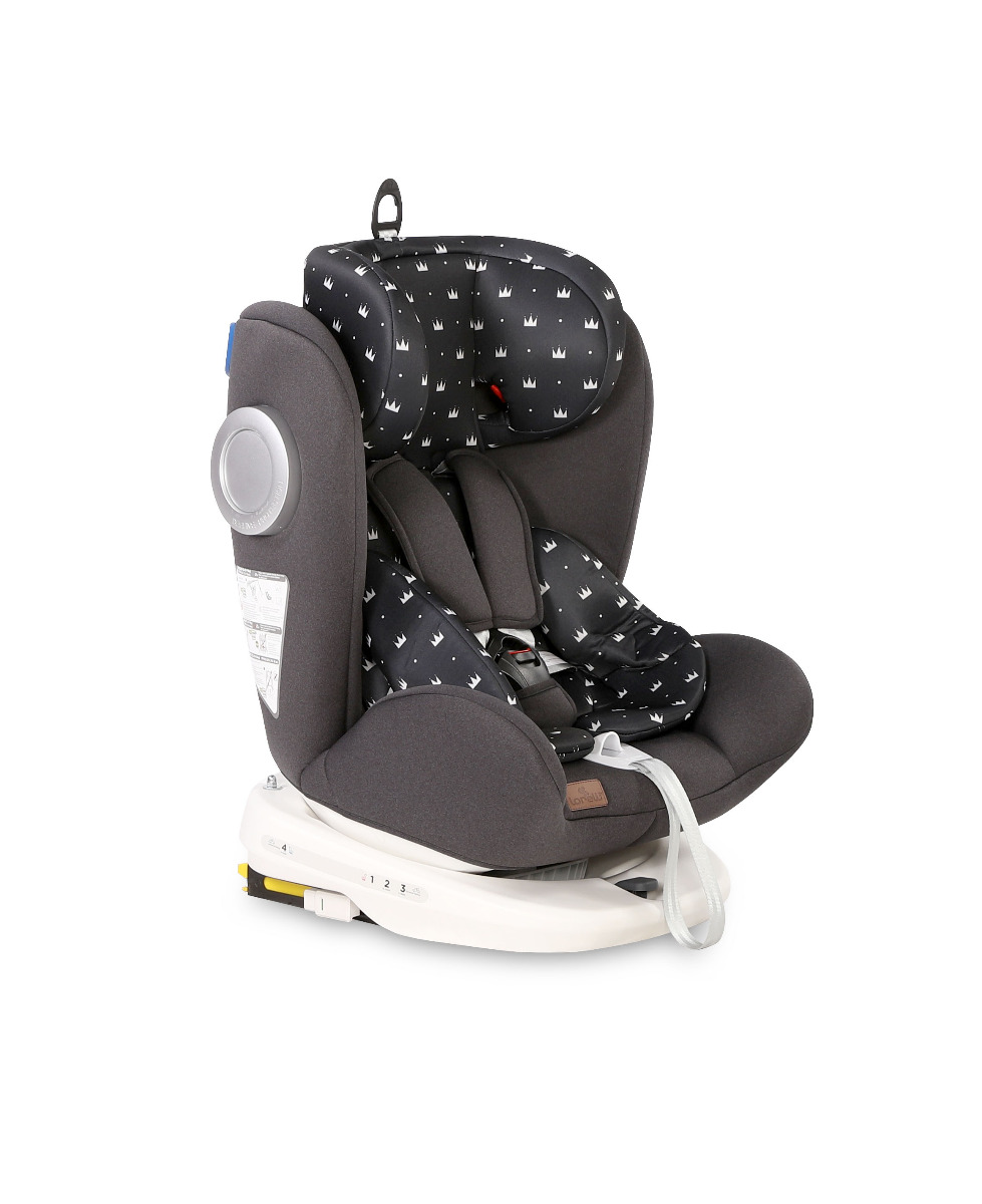 Scaun auto, Lusso SPS, Isofix, rotativ 360 grade, 0-36 kg, Black Crowns image 3