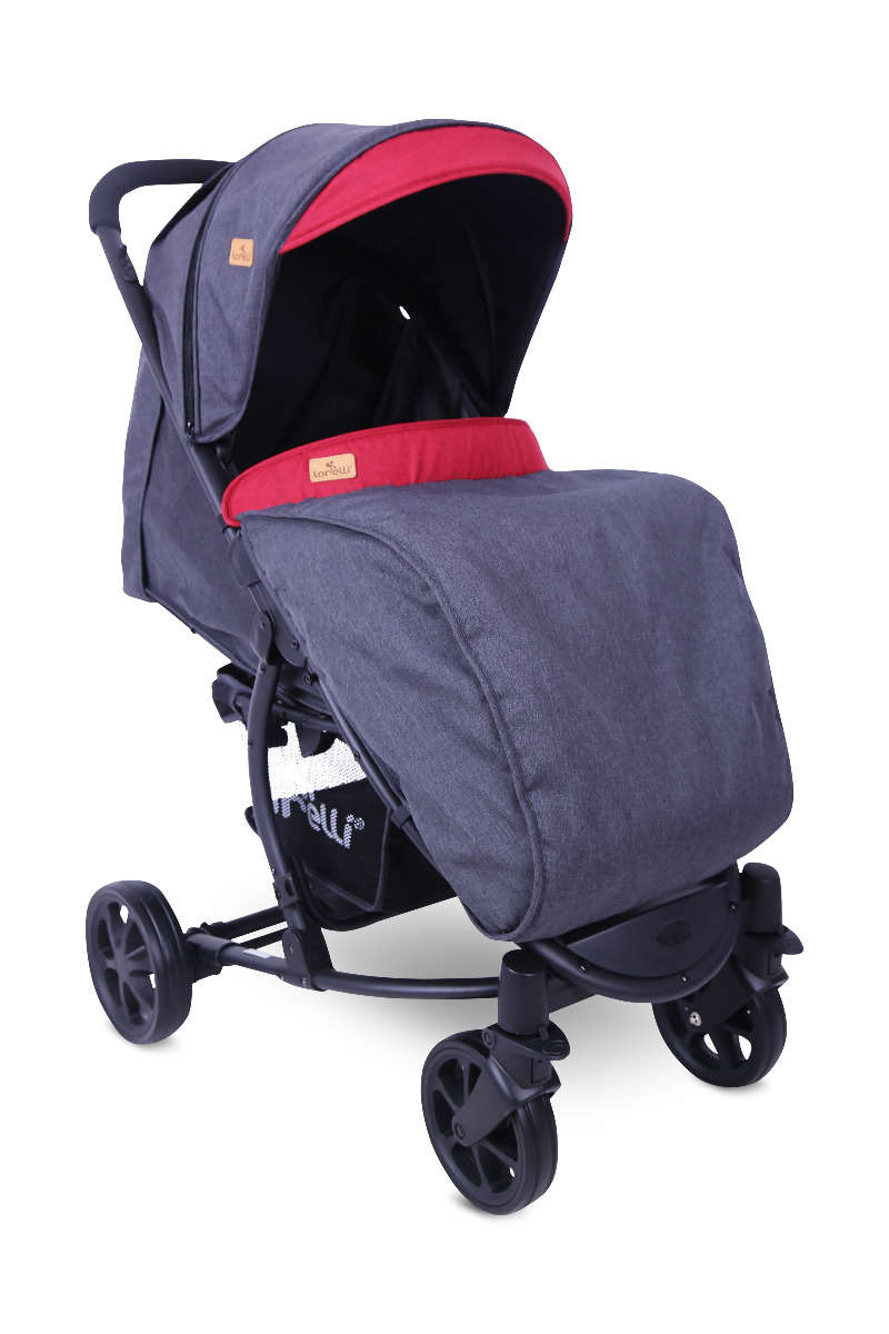 Carucior pentru nou-nascut, S 300, Black & Red image 1