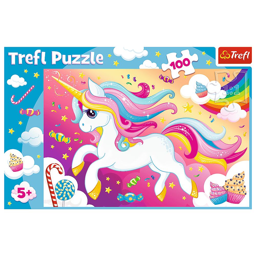 Puzzle Trefl Unicornul minunat 100 piese image 2