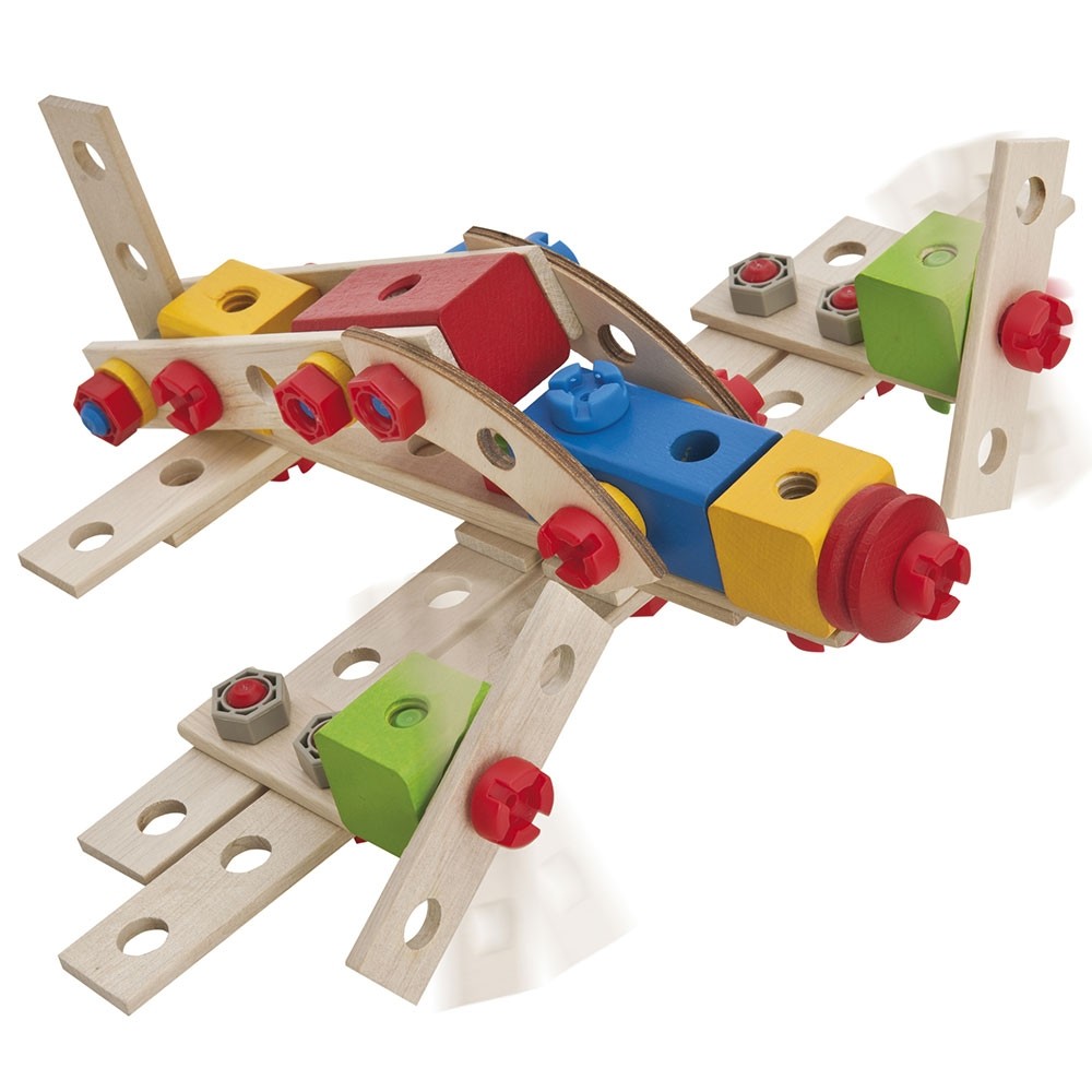 Set constructie din lemn Eichhorn Big Loc 100 piese image 2