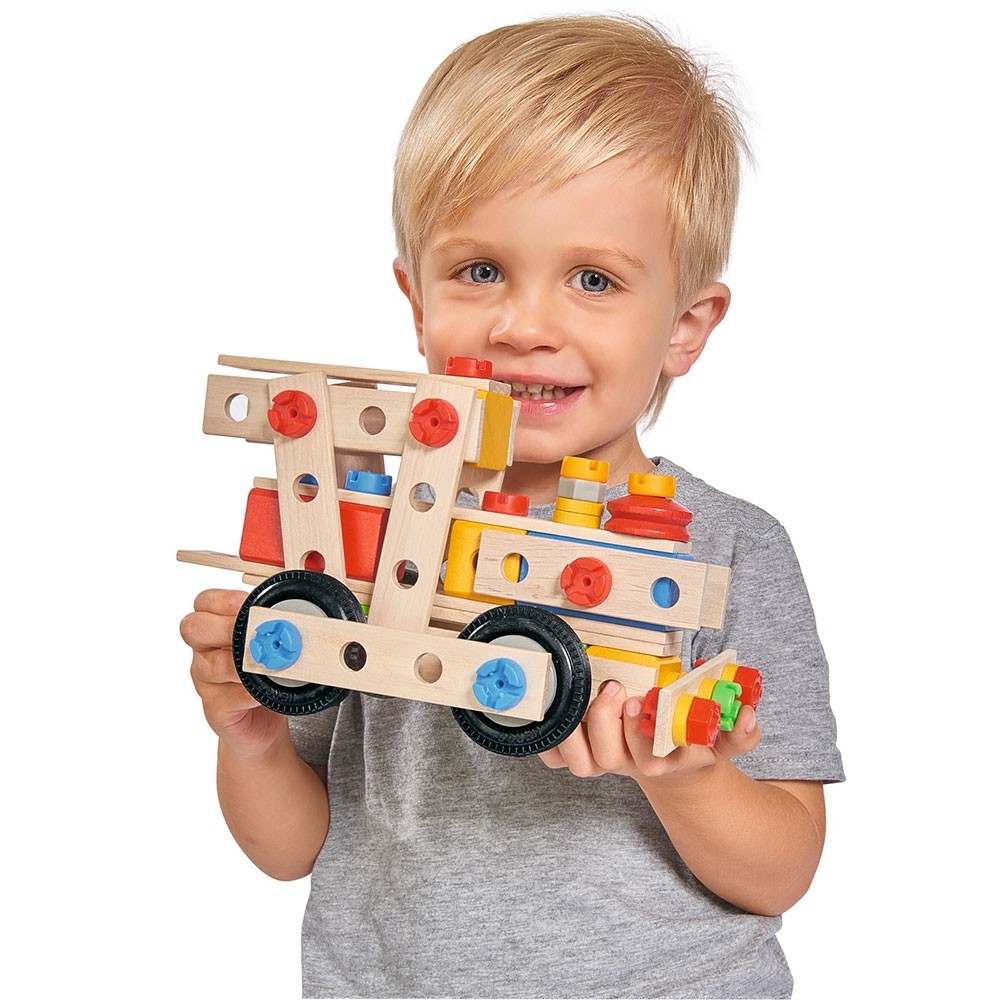 Set constructie din lemn Eichhorn Big Loc 100 piese image 6