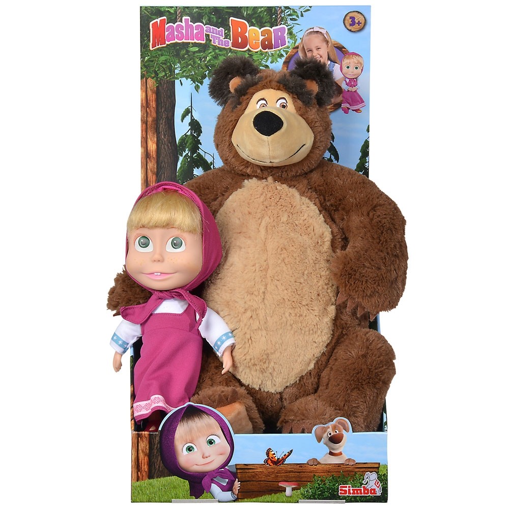 Set Simba Masha and The Bear papusa Masha 23 cm si ursulet de plus 43 cm image 6