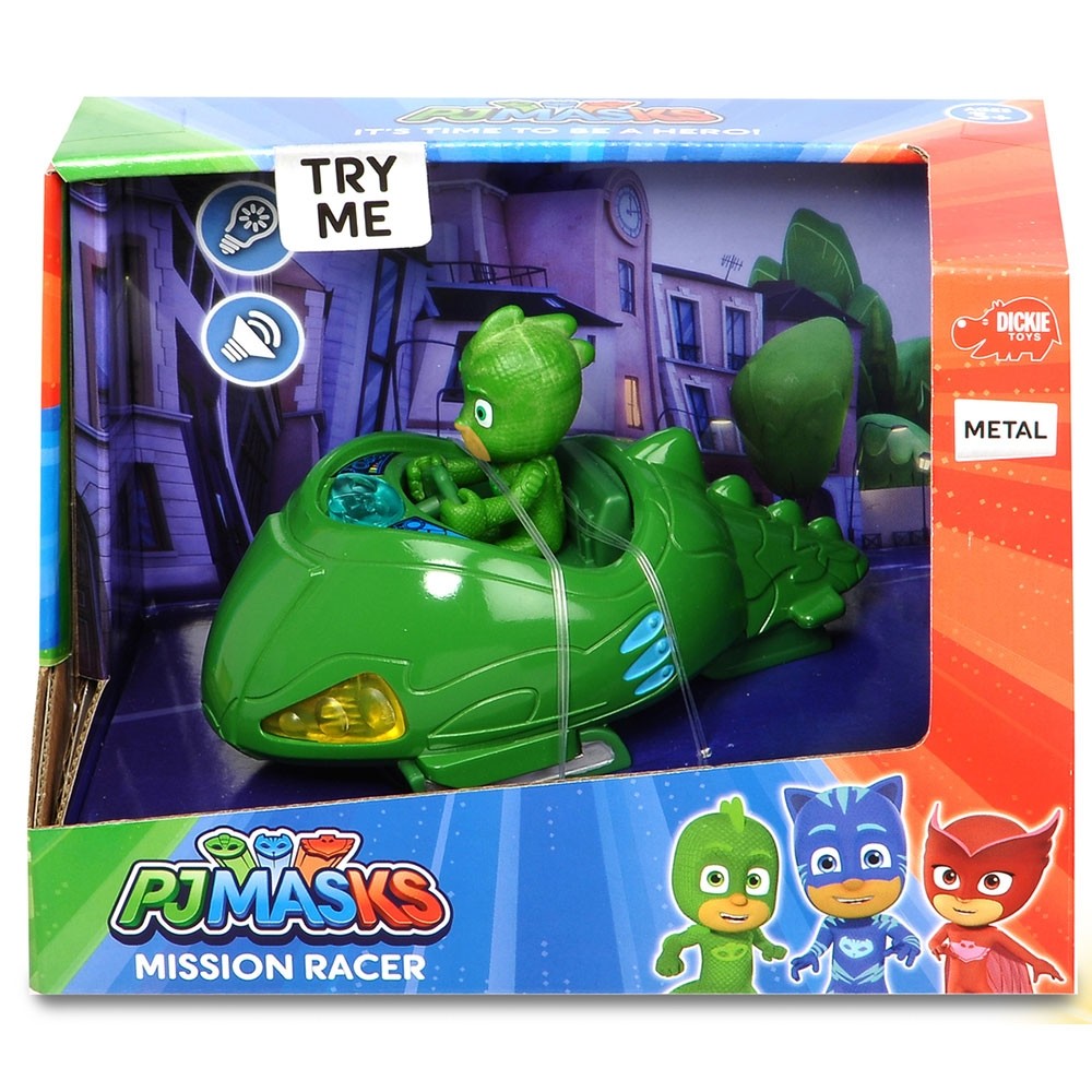 Masina Dickie Toys Eroi in Pijama Mission Racer Gekko cu figurina image 1