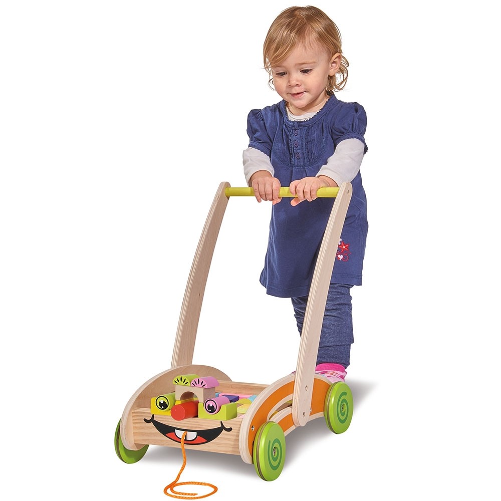 Carucior Eichhorn Activity Walker cu 35 cuburi image 3