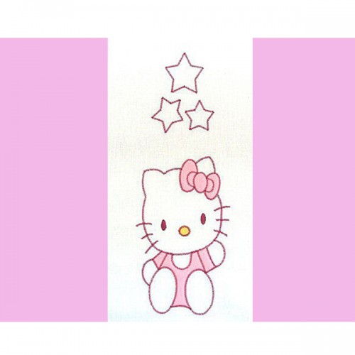 Lenjerie patut cu broderie Hubners Kitty 4 piese roz image 1