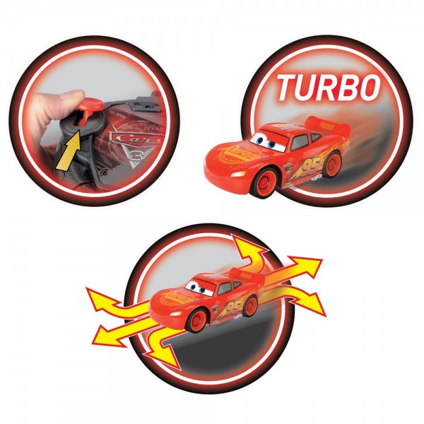 Masina Dickie Toys Cars 3 Turbo Racer Lightning McQueen cu telecomanda image 1