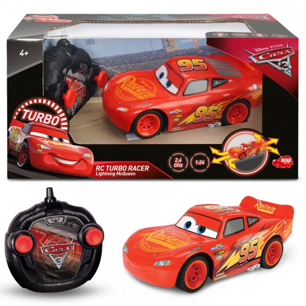 Masina Dickie Toys Cars 3 Turbo Racer Lightning McQueen cu telecomanda image 2